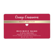 Viva magenta Eenvoudig modern wit hart product  Etiket (Voorkant)