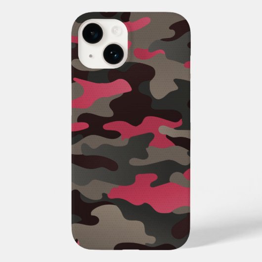 Viva Magenta en Gray Camo Case-Mate iPhone Case (Achterkant)