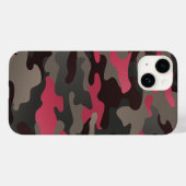 Viva Magenta en Gray Camo Case-Mate iPhone Case (Achterkant (horizontaal))