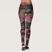 Viva Magenta en Gray Camo Leggings (Achterkant)