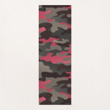 Viva Magenta en Gray Camo Yoga Mat