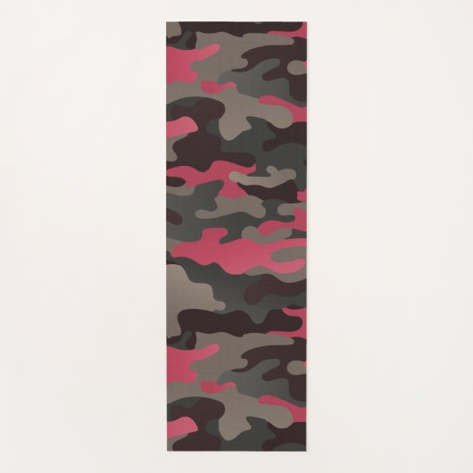 Viva Magenta en Gray Camo Yoga Mat (Voorkant)