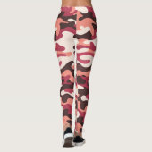 Viva Magenta en Roze Camo Leggings (Achterkant)