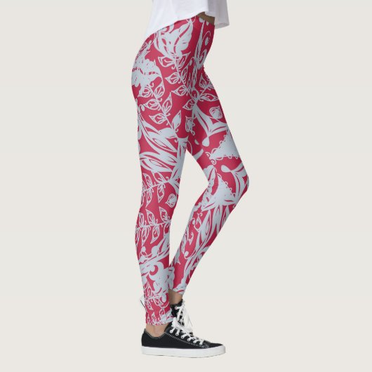 Viva Magenta en Silver Leggings (Rechts)