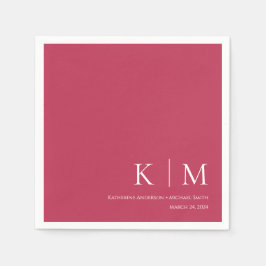 Viva Magenta en White-Wedding- Servet