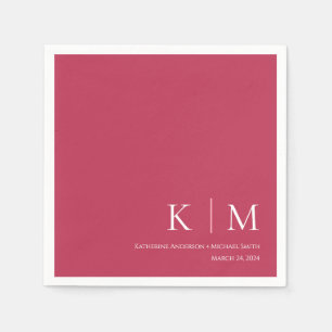 Viva Magenta en White-Wedding- Servet