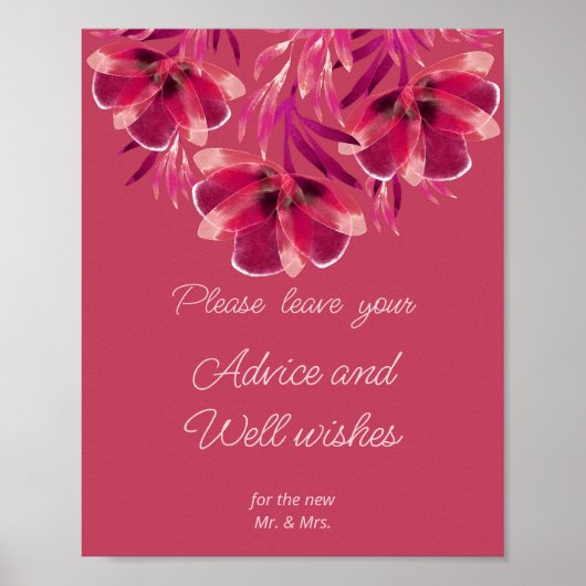 Viva Magenta, Floral Advice en Well wil Poster (Voorkant)
