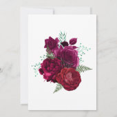 Viva Magenta Floral Couples Shower Kaart (Achterkant)