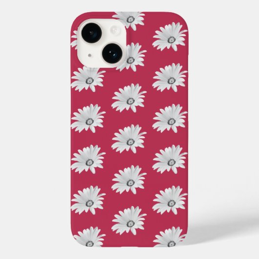 Viva Magenta Floral Daisy iPhone / iPad case (Achterkant)