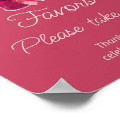 Viva Magenta, Floral, Favors, neem er een Poster (Hoek)