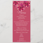 Viva Magenta floral Wedding Menu (Voorkant)