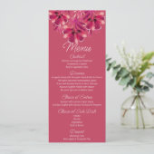 Viva Magenta floral Wedding Menu (Staand voorkant)