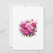 Viva Magenta Floral Wedding Save The Date (Achterkant)