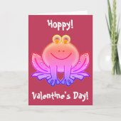 Viva Magenta Funny Frog Valentijnsdag Feestdagen Kaart (Voorkant)