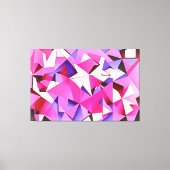 Viva Magenta Geometric Hydrangea Abstract Art Canvas Afdruk (Voorkant)