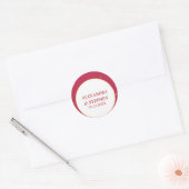 Viva Magenta Gold Calligraphy Couple Name Wedding Ronde Sticker (Envelop)