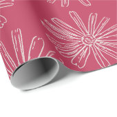 Viva Magenta handbediende ventilator Cadeaupapier (Rol Hoek)