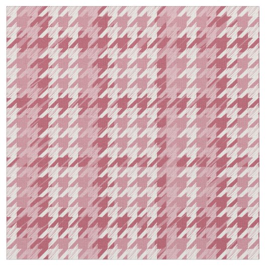 Viva Magenta Houndstooth Pattern Stof (Close Up)