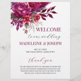 Viva Magenta huwelijksceremonie programma Flyer