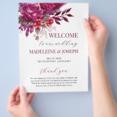 Viva Magenta huwelijksceremonie programma Flyer (Hand)