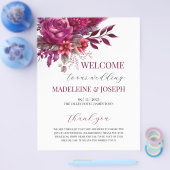 Viva Magenta huwelijksceremonie programma Flyer (Enkel)