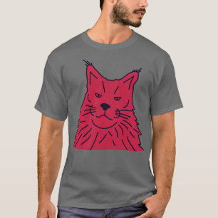 Viva Magenta Kleur van het Jaar 2023 Maine Coon Ca T-shirt