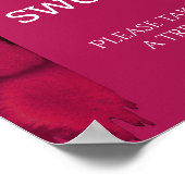 Viva Magenta Modern love is sweet bruiloft   Poster (Hoek)