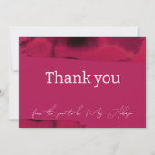 Viva Magenta Modern Minimalist Bedankkaart (Voorkant)