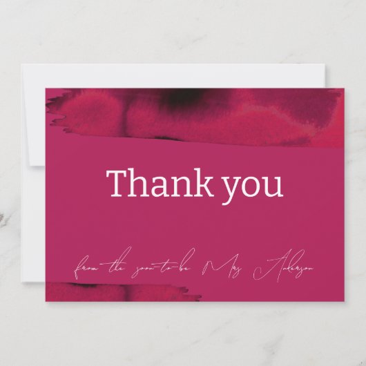 Viva Magenta Modern Minimalist Bedankkaart (Voorkant)
