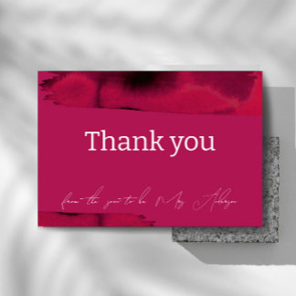 Viva Magenta Modern Minimalist Bedankkaart