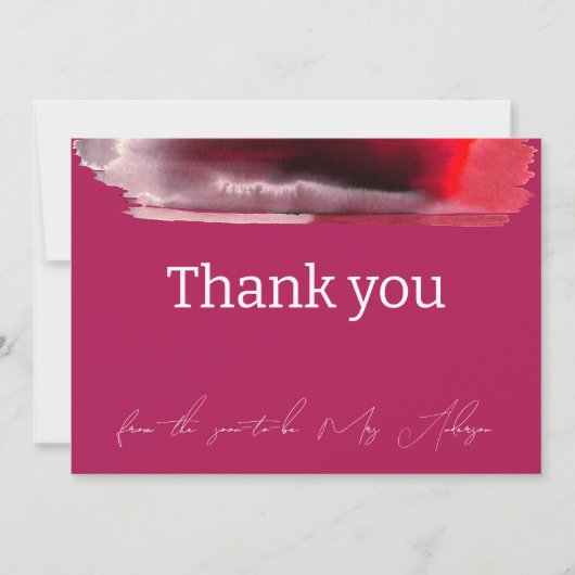 Viva Magenta Modern Minimalist Bedankkaart (Voorkant)