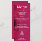 Viva Magenta Modern Wedding Menu (Voorkant / Achterkant)
