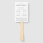 Viva Magenta Modern Wedding Program Set of Fans Handwaaier (Achterkant)