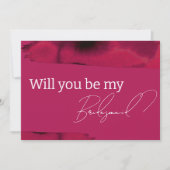 Viva Magenta, Modern zijn bruidsmaïde voorstel Kaart (Voorkant)