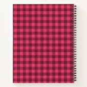 Viva Magenta Plaid, Tartan, Buffel controleert pat Notitieboek (Achterkant)