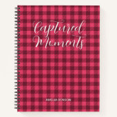 Viva Magenta Plaid, Tartan, Buffel controleert pat Notitieboek (Voorkant)
