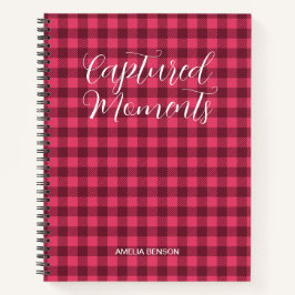 Viva Magenta Plaid, Tartan, Buffel controleert pat Notitieboek