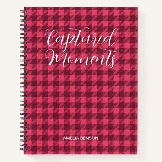 Viva Magenta Plaid, Tartan, Buffel controleert pat Notitieboek