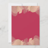 Viva magenta roze goud waterverf calligrafie kaart (Achterkant)