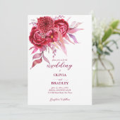 Viva magenta rozen en bloemen kaart (Staand voorkant)