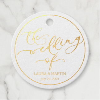 Viva magenta script elegant met cirkel bedankjes labels
