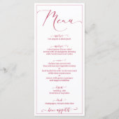 Viva magenta script elegant script menu (Voorkant)