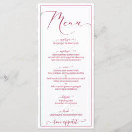 Viva magenta script elegant script menu