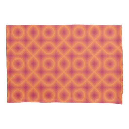 Viva Magenta Sun Oranje Abstract patroon Kussensloop (Voorkant)
