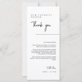 Viva Magenta Tafel Escort Thank You Plaatje Menu (Achterkant)