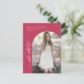 Viva Magenta ze deed het Afstuderen Arch Foto Post Briefkaart (Staand voorkant)