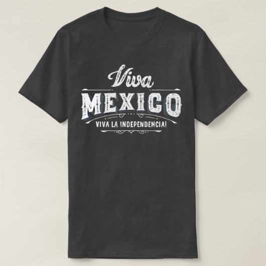 Viva Mexico 16 september Mexicaanse Onafhankelijkh T-shirt (Design voorkant)