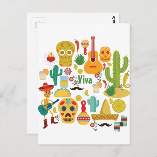 viva mexico briefkaart (Voorkant / Achterkant)