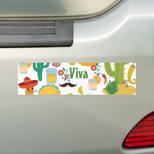 viva mexico bumpersticker (Op auto)