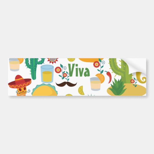viva mexico bumpersticker (Voorkant)